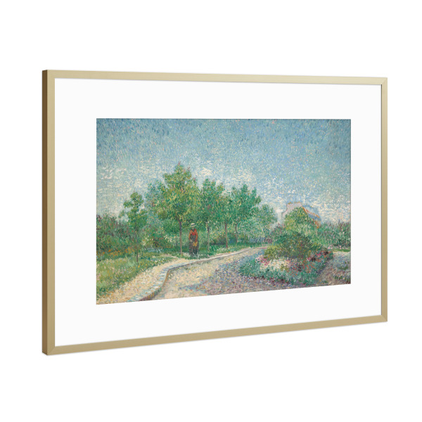 Poster mit Rahmen Gold "C in Montmarte mit Liebhabern" artboxONE - Natur,Reise,Reise / Länder,Für Mama,Für Papa