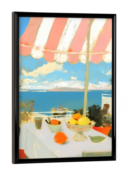 Poster mit schwarzem Rahmen "Mediterran flair" artboxONE - Natur,Abstrakt,Reise / Strand und Meer