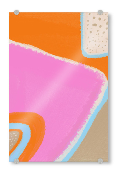 Acrylglasbild "Bunte Sommer Laune" artboxONE - Abstrakt,Geometrie