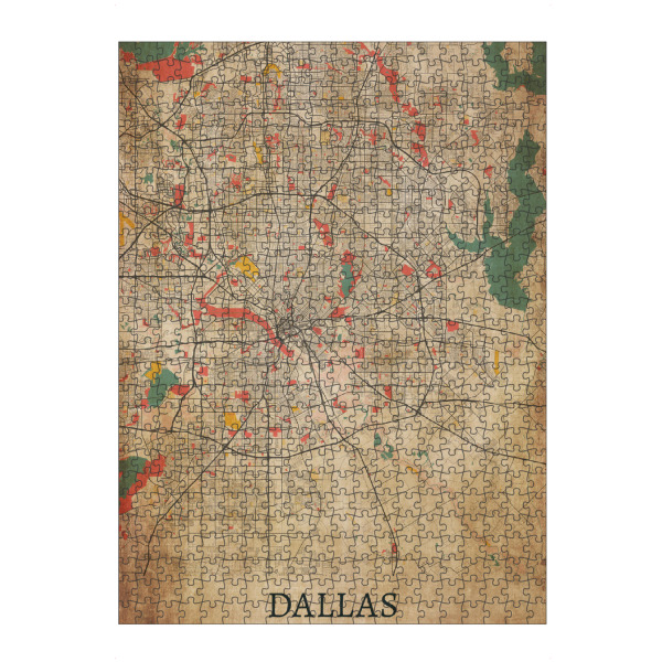 artboxONE Puzzle "Retro Dallas City" artboxONE - Städte / Weitere,Kartografie