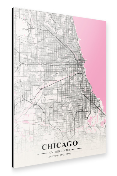 Alu-Dibond "Stadt Chicago" 30x20 cm artboxONE