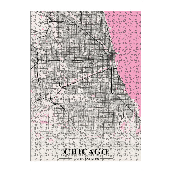 Puzzle Ravensburger "Stadt Chicago" artboxONE - Städte / Chicago,Kartografie