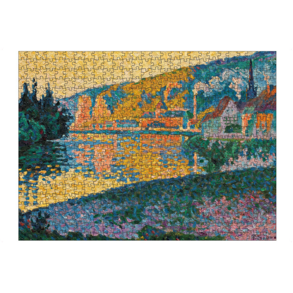 Puzzle Ravensburger "Les Andelys bei Sonnenuntergang" artboxONE - Städte,Natur,Reise