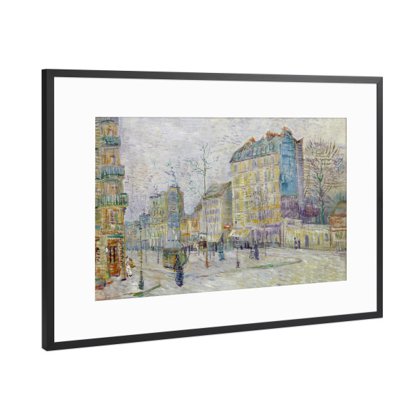 Poster mit Rahmen Schwarz (Metallic) "Clichy Boulevard" artboxONE - Städte,Reise,Städte / Paris,Reise / Länder,Arcadia