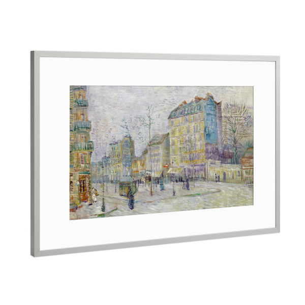 Poster mit Rahmen Silber "Clichy Boulevard" artboxONE - Städte,Reise,Städte / Paris,Reise / Länder,Arcadia