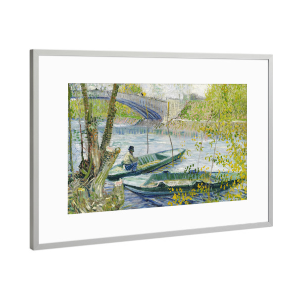 Poster mit Rahmen Silber "Angeln im Frühling" artboxONE - Natur,Reise,Reise / Länder,Für Mama,Für Papa
