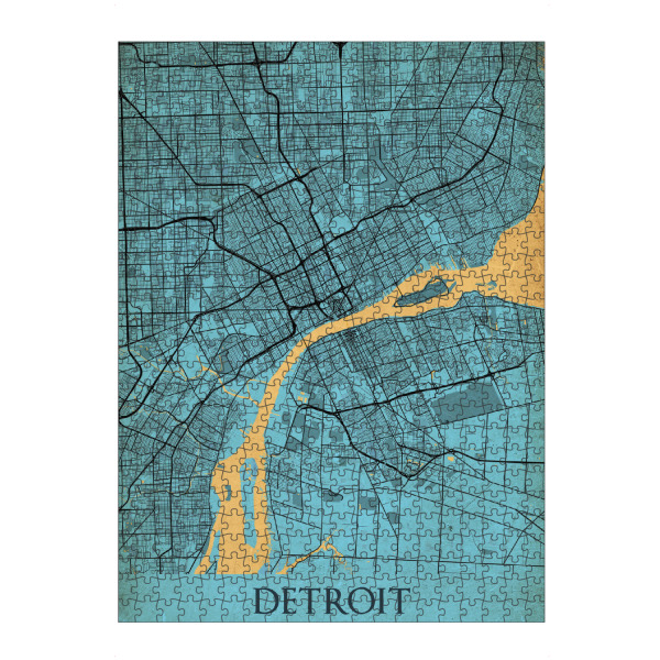 artboxONE Puzzle "Vintage City Detroit" artboxONE - Städte / Weitere,Kartografie
