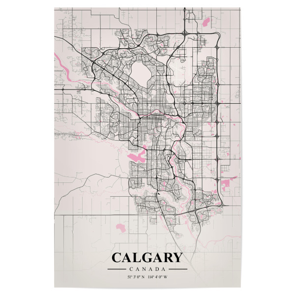 Poster 30x20 cm "Citymap Calgary Kanada" artboxONE - Städte / Weitere,Kartografie