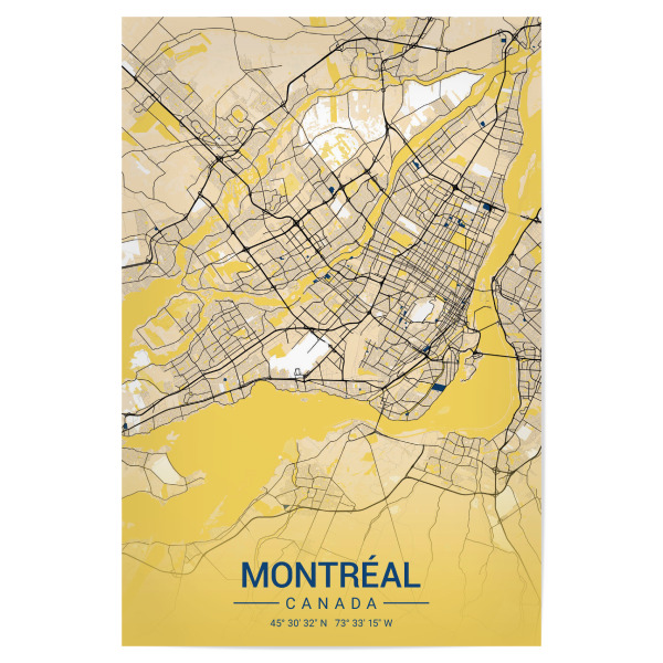 Poster 30x20 cm "Montréal Canada Map" artboxONE - Städte / Weitere,Kartografie