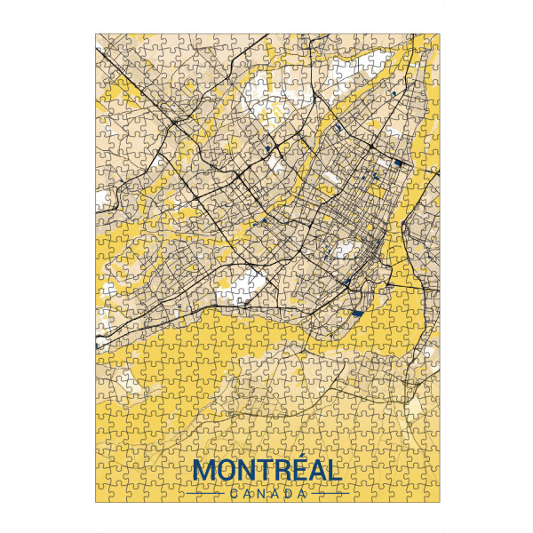 Puzzle Ravensburger "Montréal Canada Map" artboxONE - Städte / Weitere,Kartografie