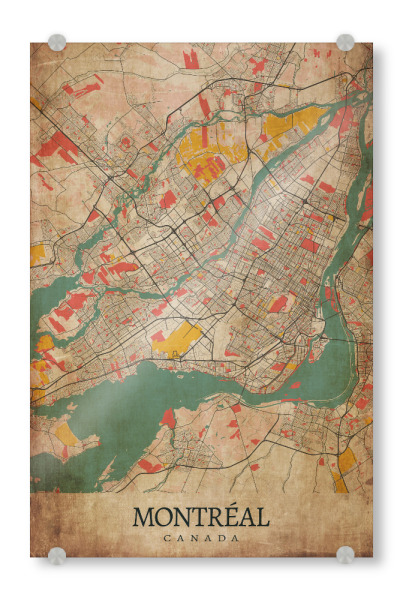 Acrylglasbild "Retro City Montreal" artboxONE - Städte / Weitere