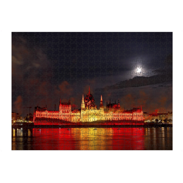 Puzzle Ravensburger "Parlament in Ungarn" artboxONE - Städte,Architektur - Budapest,Ungarn,Parlament,Donau,Blaue donau - Bild budapest