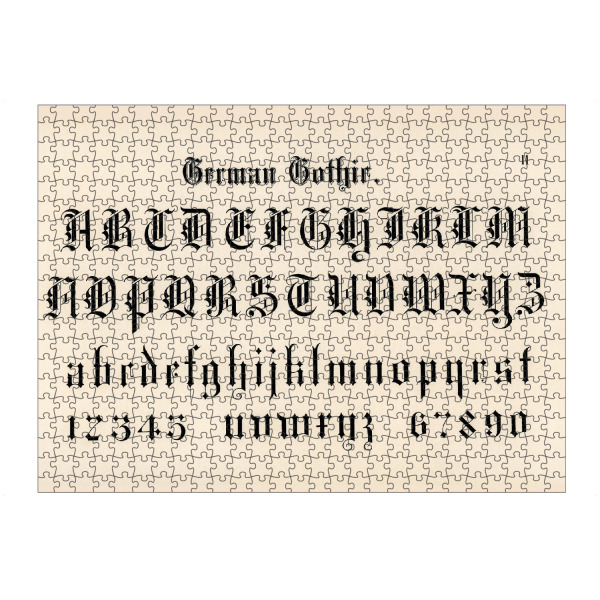 artboxONE Puzzle "Germanisches Alphabet beige" artboxONE - Typografie,Buchstaben