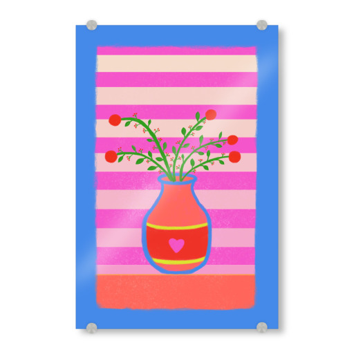 Rote Blüten Kunst