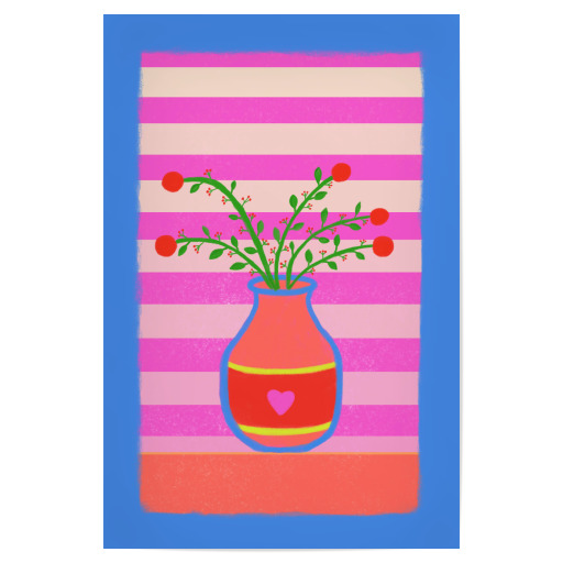 Rote Blüten Kunst