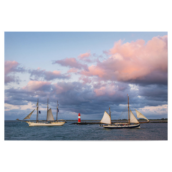 Poster "Mole und zwei Windjammer" artboxONE - Natur,Reise,Architektur,Reise / Strand und Meer