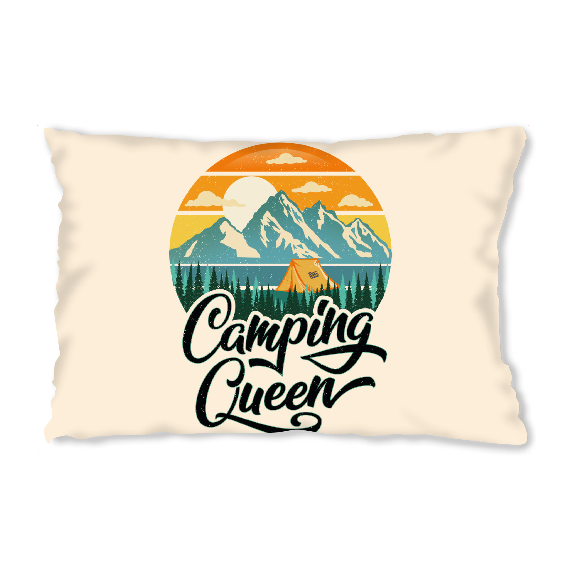 Design-Kissen "Camping Queens" artboxONE - Typografie,Natur,Lustig