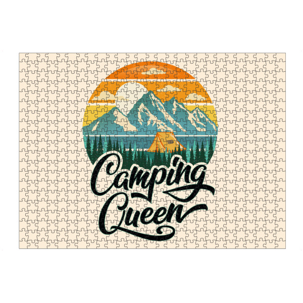artboxONE Puzzle "Camping Queens" artboxONE - Typografie,Natur,Lustig
