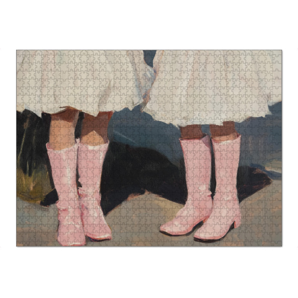 Puzzle Ravensburger "Rosa Stiefel" artboxONE - Für Kinder,Abstrakt - Rosa stiefel,Stiefel,Stiefel,Kleines mädchen,Kinderzimmer,Babygirl