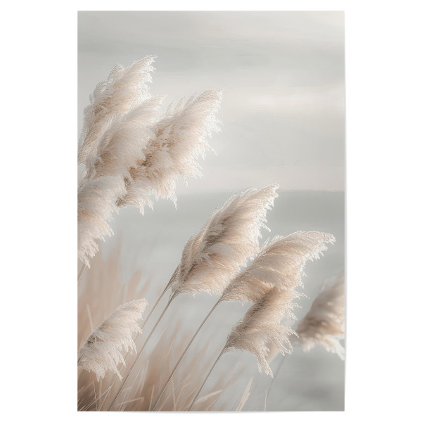 Poster "Poesie am Meer Pampasgras im Fokus" artboxONE - Natur,Reise / Strand und Meer