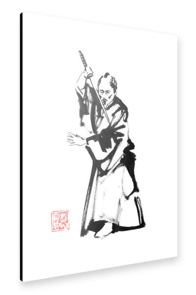 Alu-Dibond "Saurai-Pose" 30x20 cm artboxONE