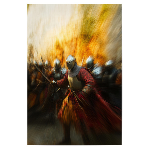 Poster "Rote Ritter" artboxONE - Abstrakt,Menschen,Männer