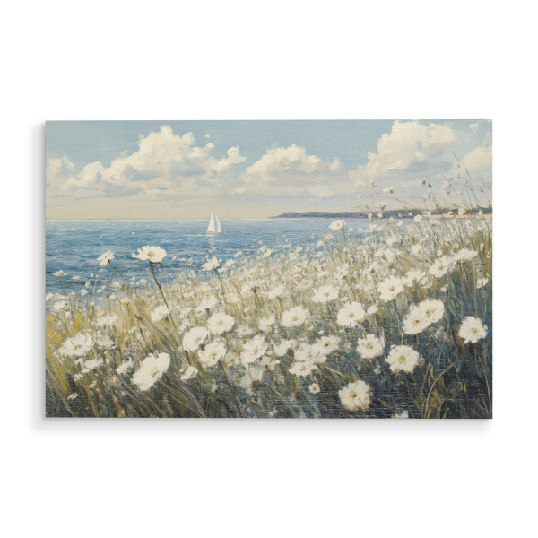 Holzbild "Blühende Blume im Sommer" artboxONE - Natur,Floral,Abstrakt,Reise / Strand und Meer - Blumen,Blumen,Blühend,Strand,Meer