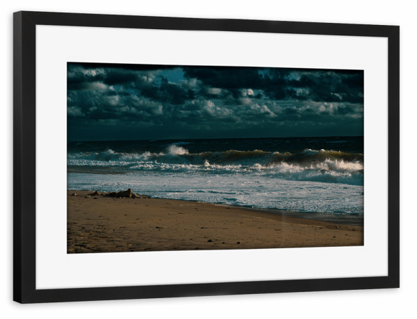 Poster mit Rahmen schwarz "Wilde See" artboxONE - Natur,Reise,Reise / Strand und Meer,Reise / Länder