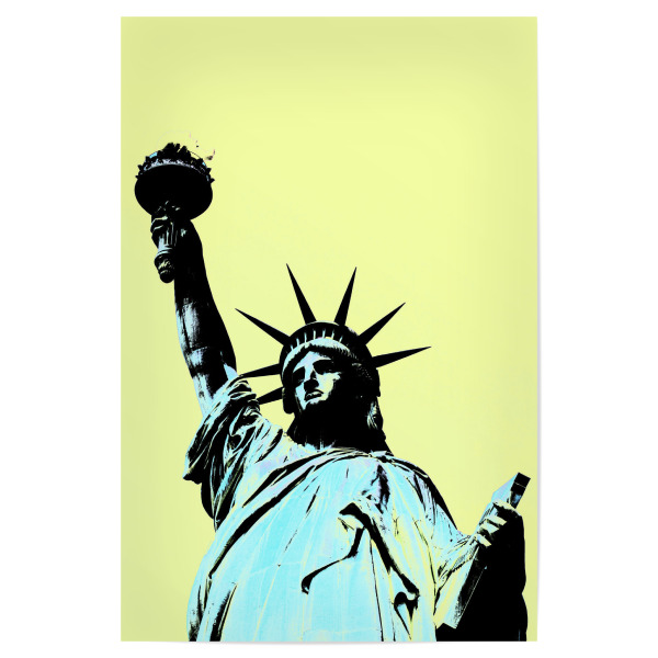 Poster "Pop Art Miss Liberty" artboxONE - Städte / New York,Reise,Architektur,Reise / Länder