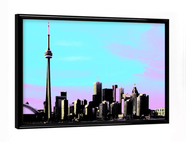 Poster mit schwarzem Rahmen "Pop Art Toronto" artboxONE - Städte,Reise,Architektur,Reise / Länder