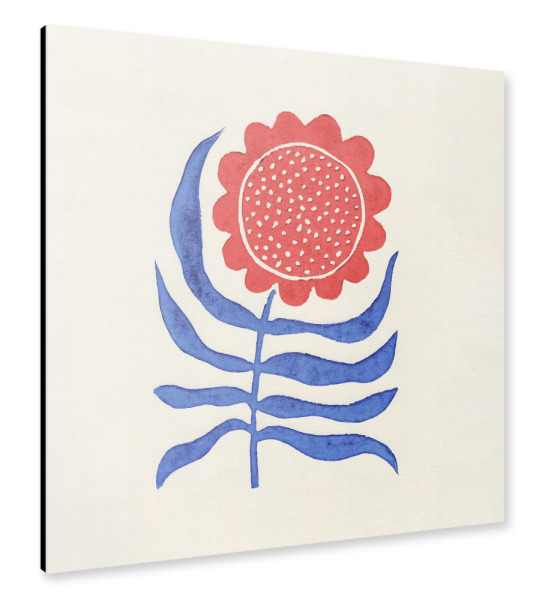 Alu-Dibond "Galitsyna - Red Blue Flower" 30x30 cm artboxONE