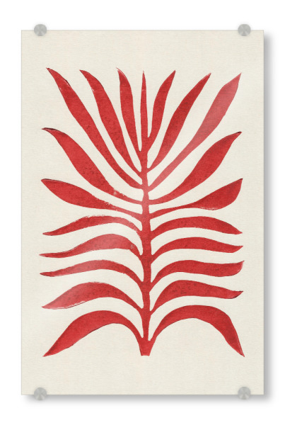 Acrylglasbild "Galitsyna - Red Branch" artboxONE - Natur,Floral,Abstrakt