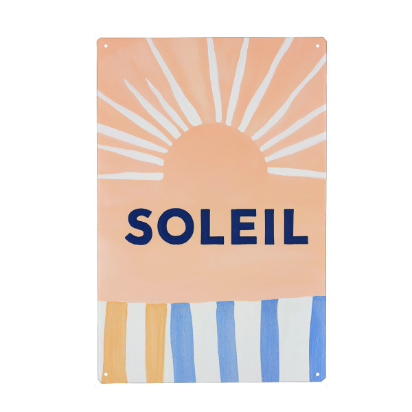 Metall Poster "Soleil Liebe" artboxONE - Natur,Abstrakt,Reise / Strand und Meer