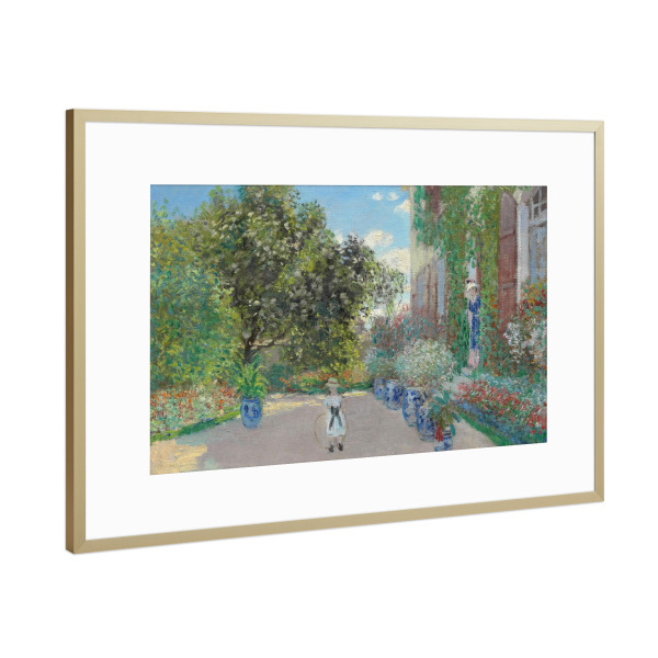 Poster mit Rahmen Gold "The Artist's House at Argenteuil" artboxONE - Architektur,Für Mama,Für Papa