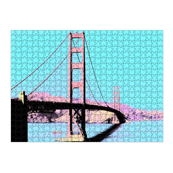 Puzzle Ravensburger "Pop Art Golden Gate" artboxONE - Reise,Architektur,Reise / Länder,Städte / San Francisco