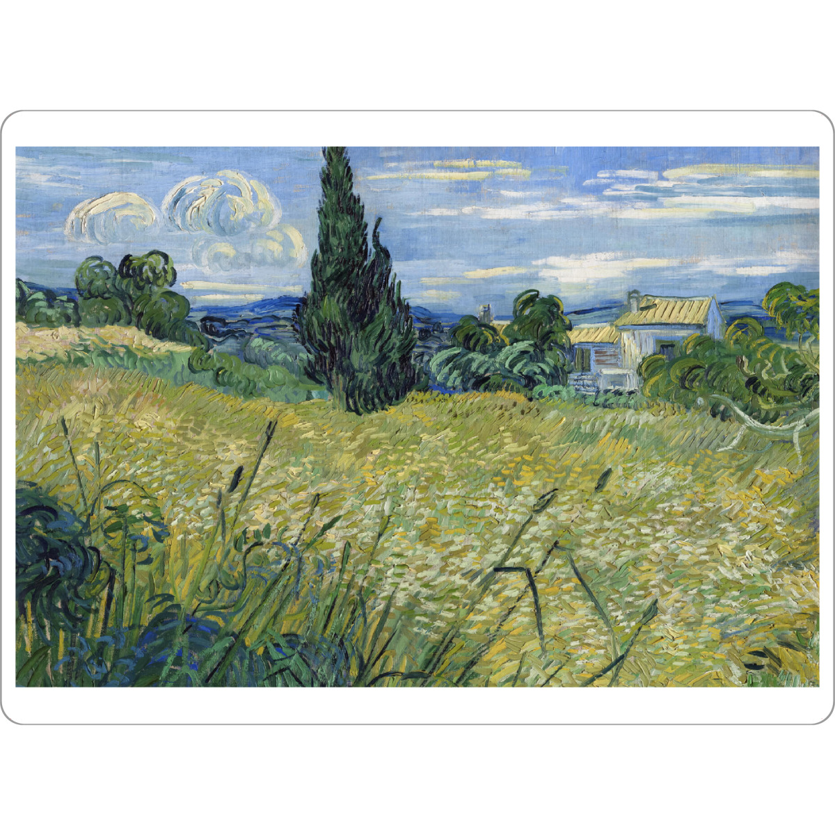 Tischset "Grünes Weizenfeld mit Zypresse" artboxONE - Natur,Reise,Reise / Länder,Für Mama,Für Papa