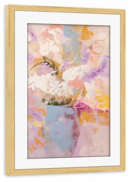 Poster mit Rahmen kiefer "Sanfte Harmonie" artboxONE - Natur,Abstrakt,Geometrie