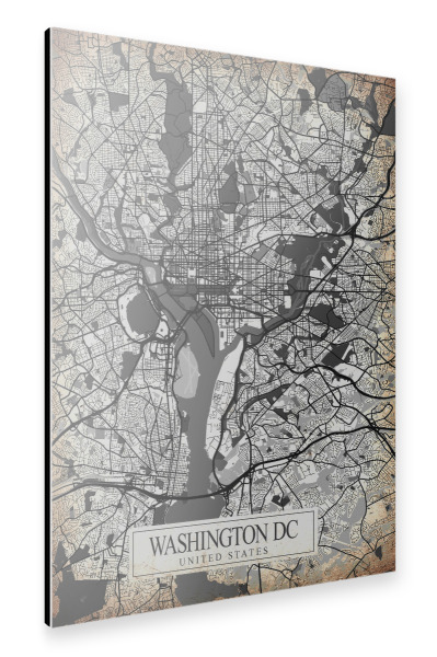 Alu-Dibond "Retro City Washington D.C" 30x20 cm artboxONE