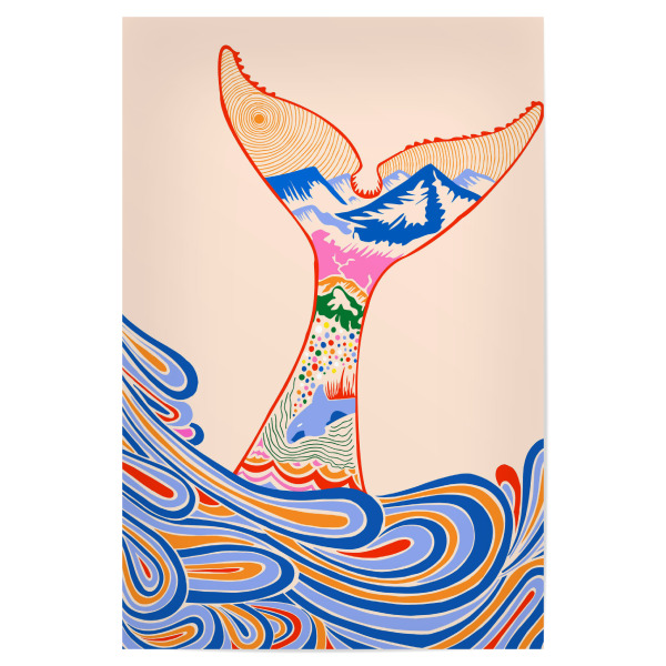 Poster 30x20 cm "Fühle mich blau" artboxONE - Tiere,Abstrakt,Unterwasser