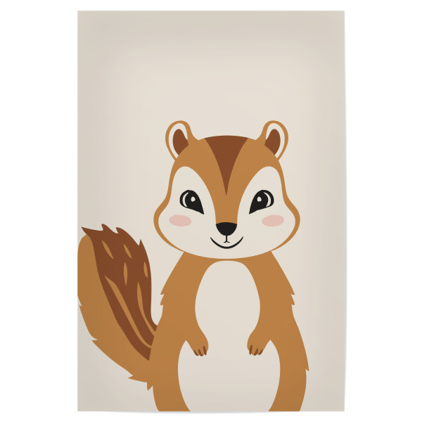 Poster 30x20 cm "Cute chipmunk" artboxONE - Für Kinder,Tiere