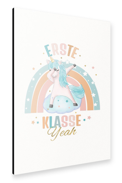 Alu-Dibond "Einhorn für ersten Schultag" 30x20 cm artboxONE