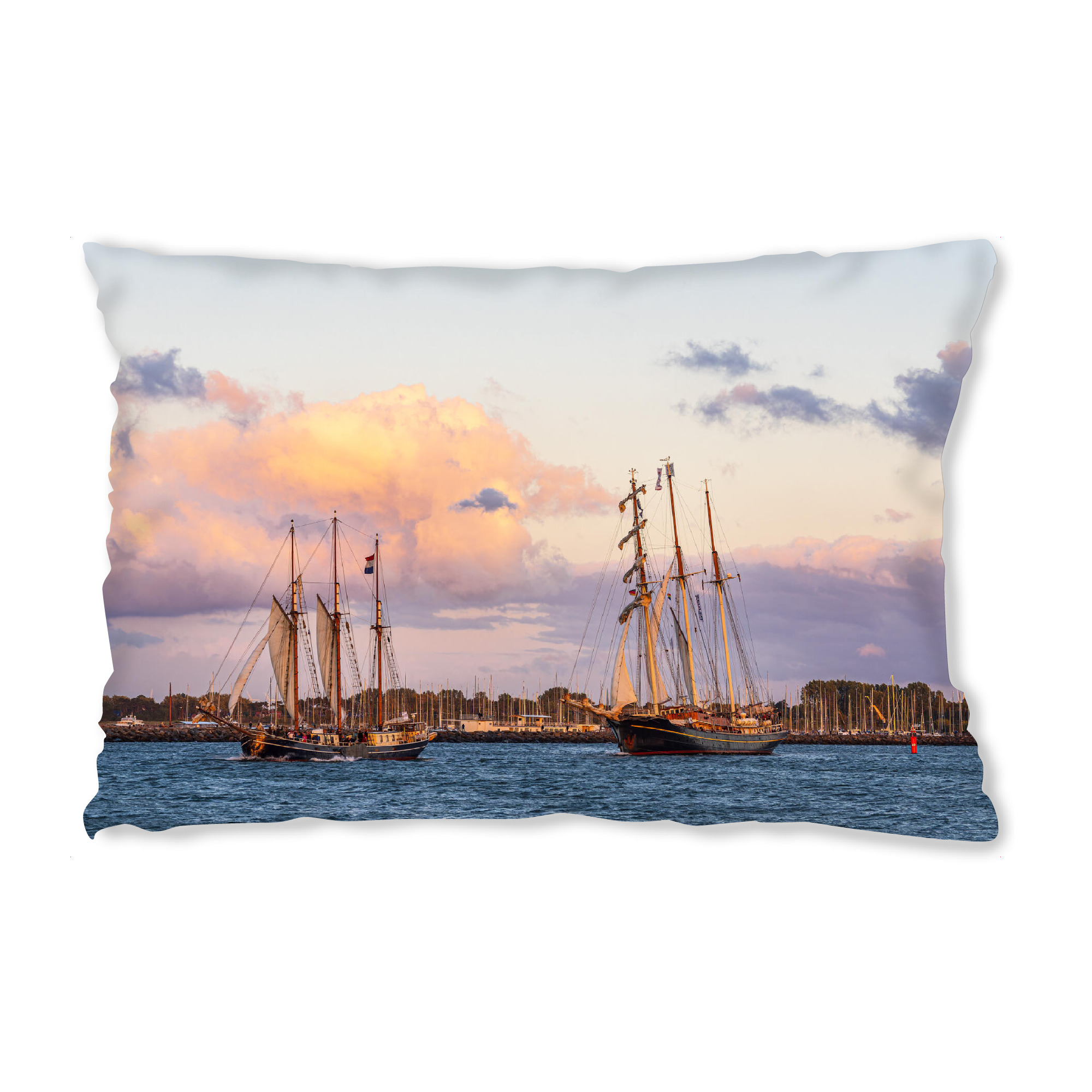 Design-Kissen "Ausfahrt der Segelschiffe" artboxONE - Natur,Reise,Reise / Strand und Meer