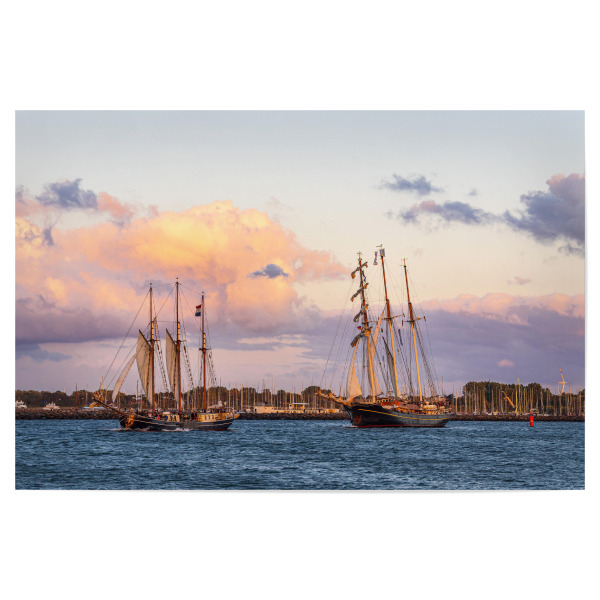Poster "Ausfahrt der Segelschiffe" artboxONE - Natur,Reise,Reise / Strand und Meer