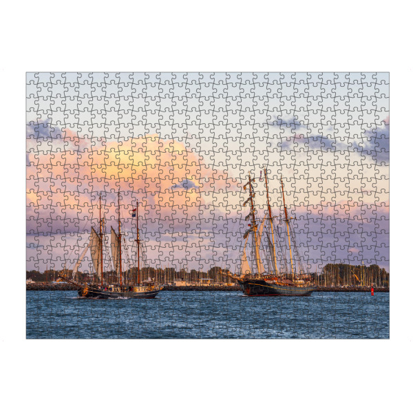 Puzzle Ravensburger "Ausfahrt der Segelschiffe" artboxONE - Natur,Reise,Reise / Strand und Meer