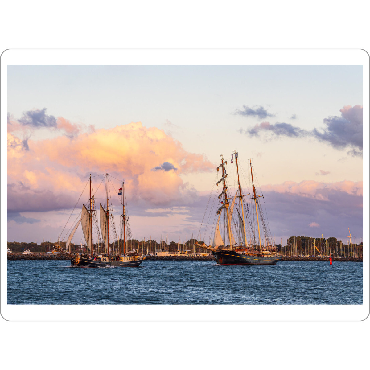 Tischset "Ausfahrt der Segelschiffe" artboxONE - Natur,Reise,Reise / Strand und Meer