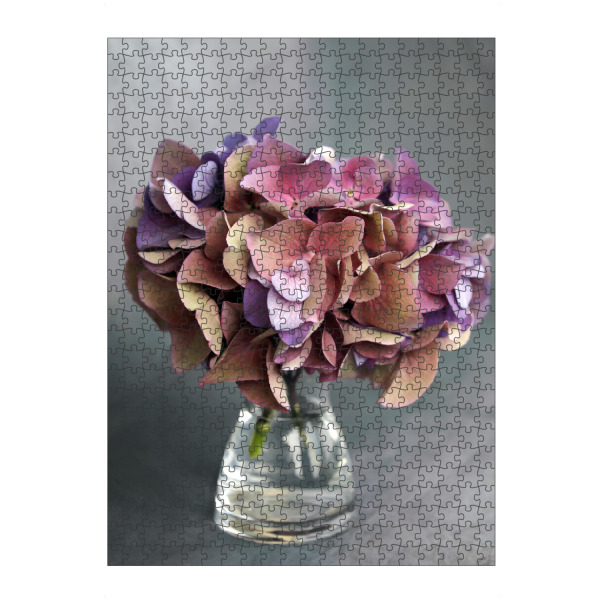 artboxONE Puzzle "Hortensie Vase mit Blumenstrauß" artboxONE - Natur,Floral,Liebe
