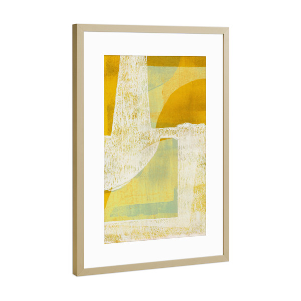 Poster mit Rahmen Gold "Galitsyna - Between the Shapes" artboxONE - Abstrakt,Geometrie