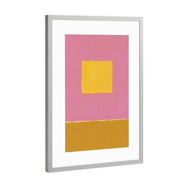 Poster mit Rahmen Silber "Galisyna - Colour Play - Pink" artboxONE - Abstrakt,Geometrie,Liebe