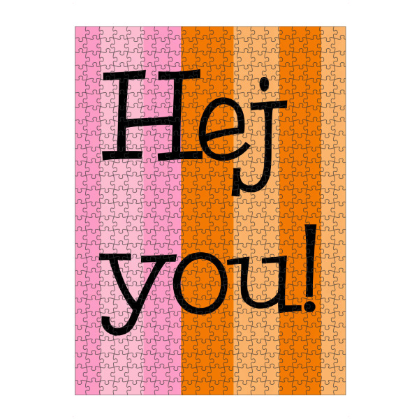 Puzzle Ravensburger "Hej you Streifen kunst" artboxONE - Typografie,Abstrakt,Geometrie