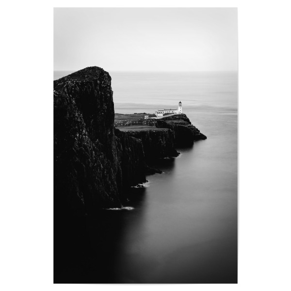 Poster "Mono lighthouse" artboxONE - Natur,Reise,Schwarzweiß,Reise / Strand und Meer,Reise / Länder